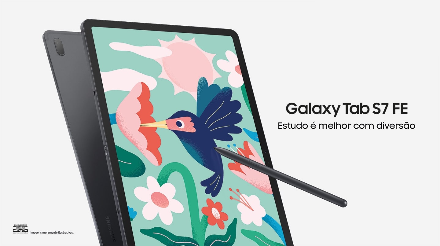 Tablet Samsung Galaxy S7 FE 4G 128GB Android 11 Tela de 12,4